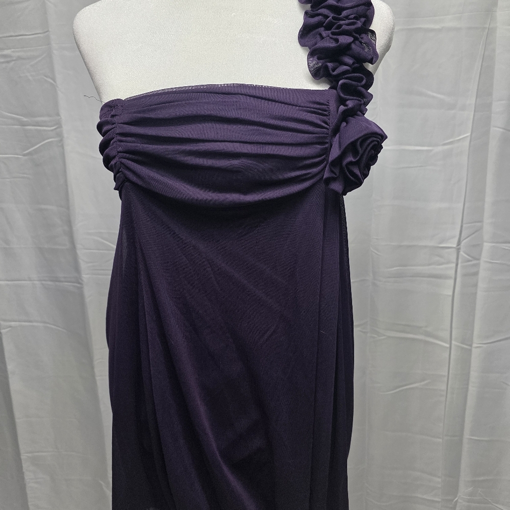 Enfocus Studio Deep Purple One-Shoulder Dress